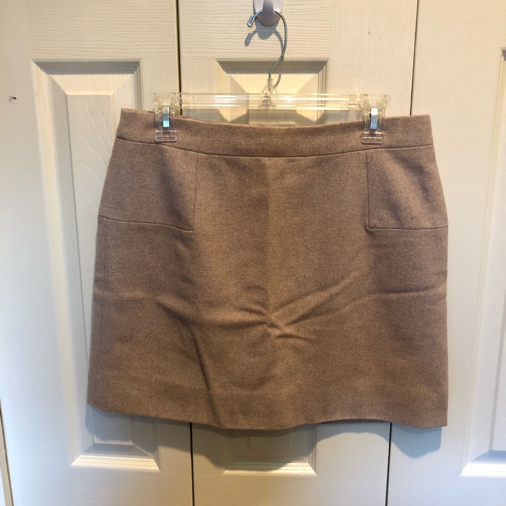 JCrew tan wool skirt sz 10